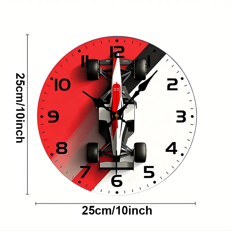 Formula 1 McLaren MP4/4 Inspired Wall Clock – Ayrton Senna Tribute | Motorsport Decor