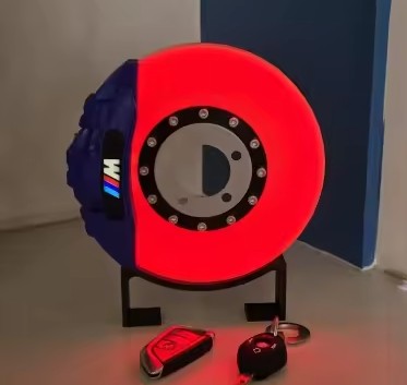 Glowing Brake Disc Desk Lamp – Dual Brightness LED | Motorsport Decor