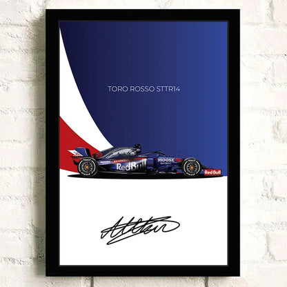 F1 Car Lotus 98T Formula 1 Cotton Canvas Poster