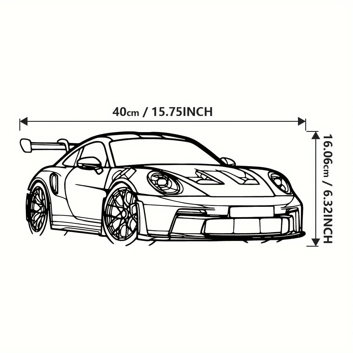 PORSCHE GT3 RS 992 Metal Wall Art