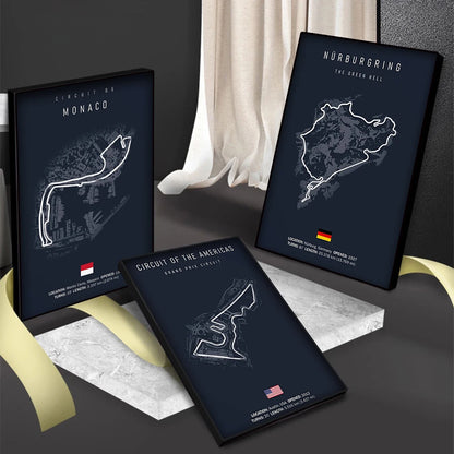 Motegi - Iconic Racetrack Cotton Canvas Poster | Motorsport Wall Art
