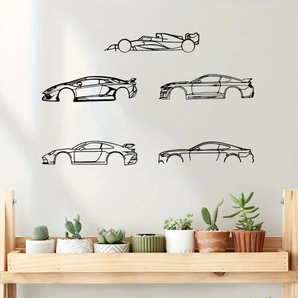 MUSTANG GT, LA FERRARI, LAMBORGHINI AVENTADOR Metal Wall Art
