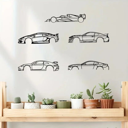 MUSTANG GT, LA FERRARI, LAMBORGHINI AVENTADOR Metal Wall Art