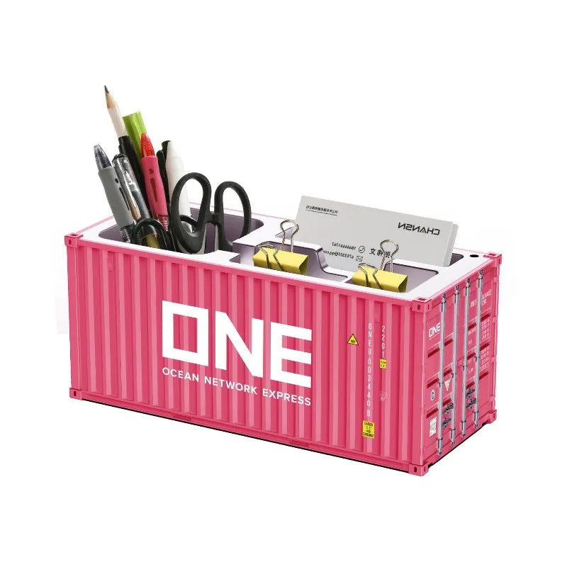 Shipping Container Desk Organizer – Cargo Box Pencil Holder