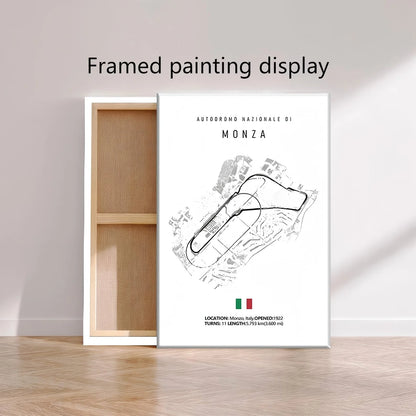 Silverstone Circuit - Iconic Racetrack Cotton Canvas Poster | Motorsport Wall Art