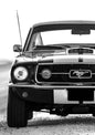 1968 Ford Mustang GT Fastback Front End | Classic Muscle Car Photo Print | Black & White Automotive Wall Art