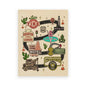 Disney Pixar Cars Radiator Springs Map Poster Print – Vintage Route 66 Wall Art with Flo’s V8 Cafe, Cozy Cone Motel & Sarge’s Hut