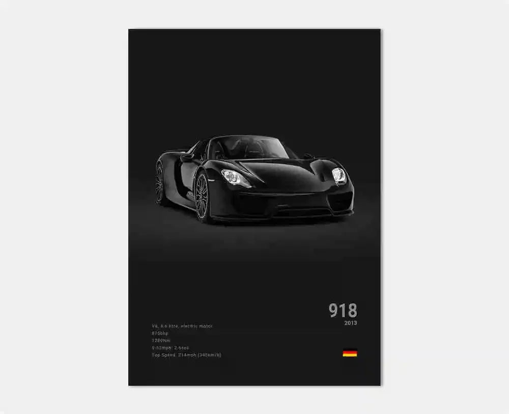 Porsche GT4 RS Cotton Canvas Poster (white)