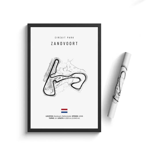 Zandvoort - Iconic Racetrack Cotton Canvas Poster | Motorsport Wall Art
