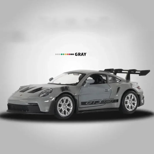 1:36 Scale Porsche 911 GT3 RS Diecast Model – Grey | Motorsport Decor