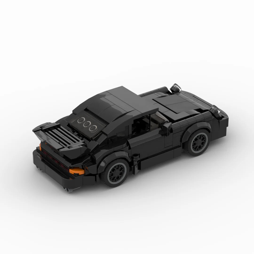 Black Porsche 911 Turbo 930 MOC LEGO-Compatible Building Set 355PCS – Mini Racer Model Kit
