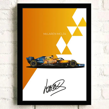 F1 Car McLaren MP4/5B Formula 1 Cotton Canvas Poster