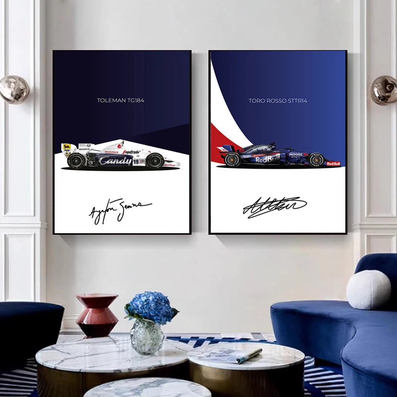 F1 Car Red Bull Racing RB7 Formula 1 Cotton Canvas Poster