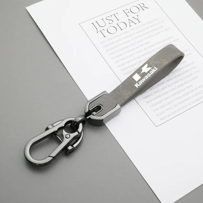 Minimalist Kawasaki Green Motorcycle Keychain with Carabiner – Heavy Duty Key Ring for Bikers & Riders