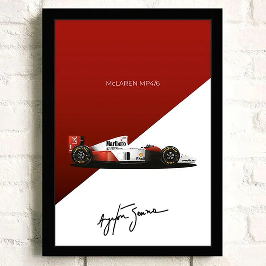 F1 Car McLaren MP4/6 Formula 1 Cotton Canvas Poster