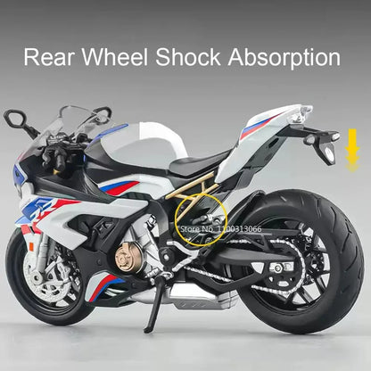 Premium 1:12 BMW S1000RR Motorcycle Diecast Model | Motorsport Decor