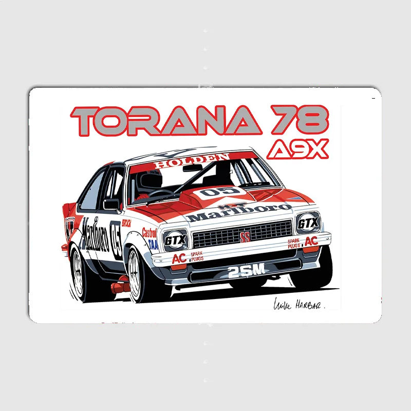 Limited Edition: 1978 Peter Brock Marlboro Holden Torana A9X #05 | Metal Plate