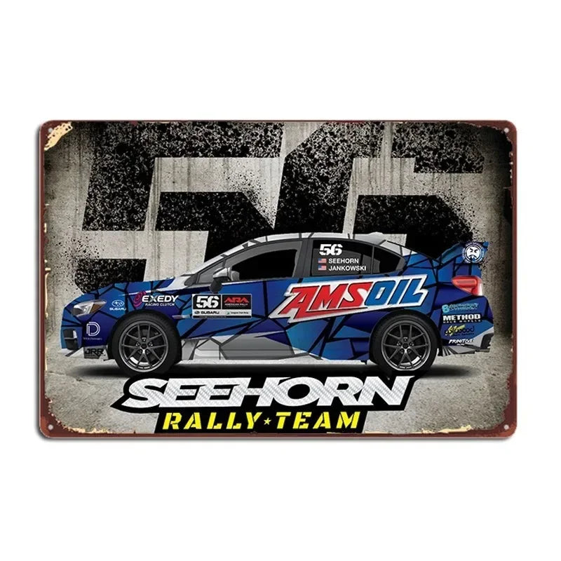 Vintage Seehorn Subaru WRX STI | Metal Tin Plate