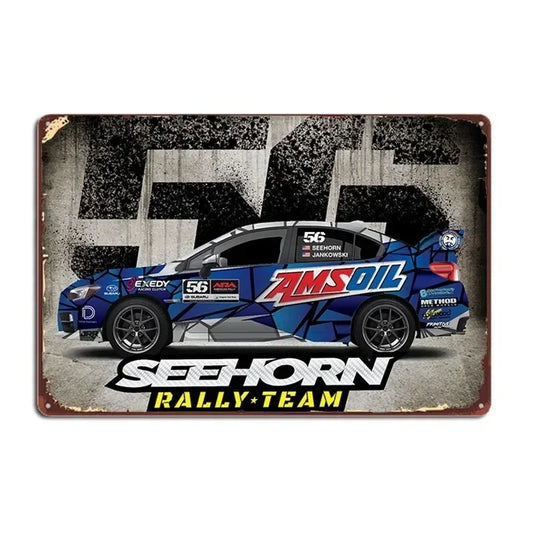 Vintage Seehorn Subaru WRX STI | Metal Tin Plate