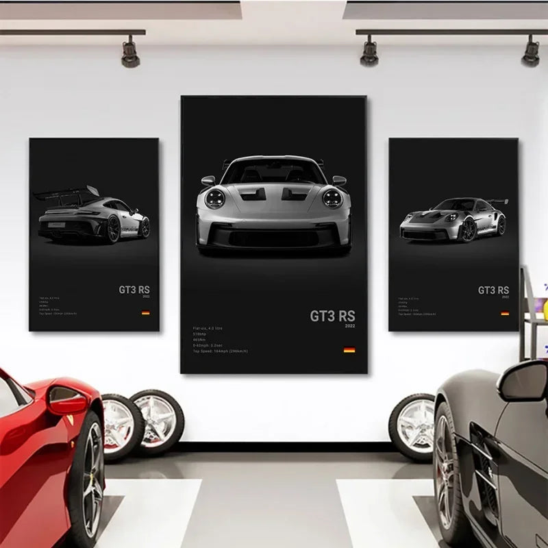 Porsche GT1 Cotton Canvas Poster