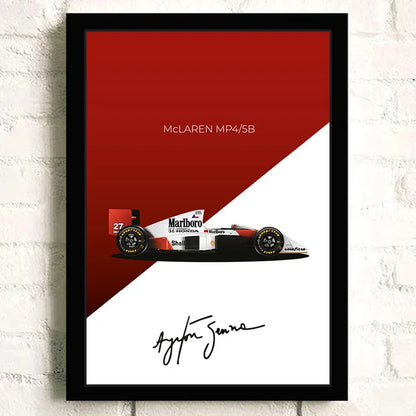 F1 Car McLaren MP4/6 Formula 1 Cotton Canvas Poster