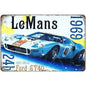 Vintage 1969 Le Mans Ford GT40 Racing | Metal Tin Plate