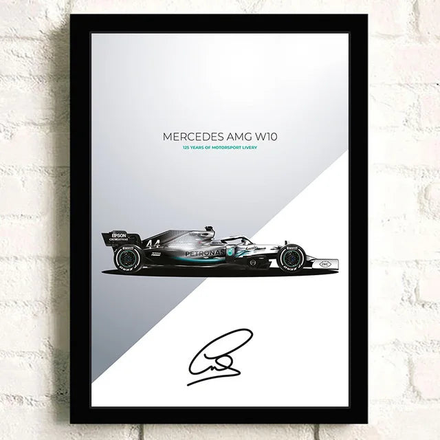 F1 Car Lotus 98T Formula 1 Cotton Canvas Poster