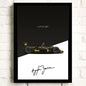 F1 Car Lotus 98T Formula 1 Cotton Canvas Poster