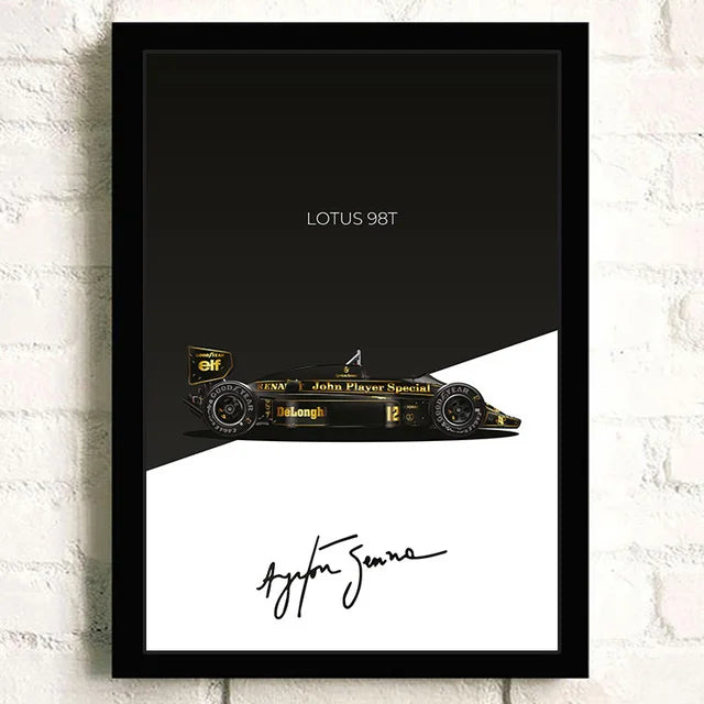 F1 Car McLaren MP4/5B Formula 1 Cotton Canvas Poster