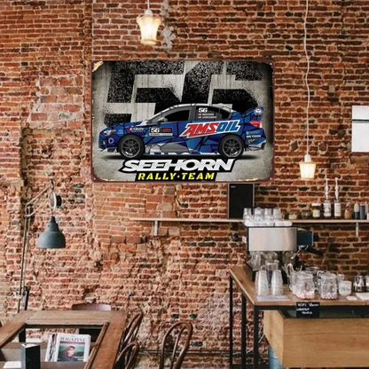 Vintage Seehorn Subaru WRX STI | Metal Tin Plate