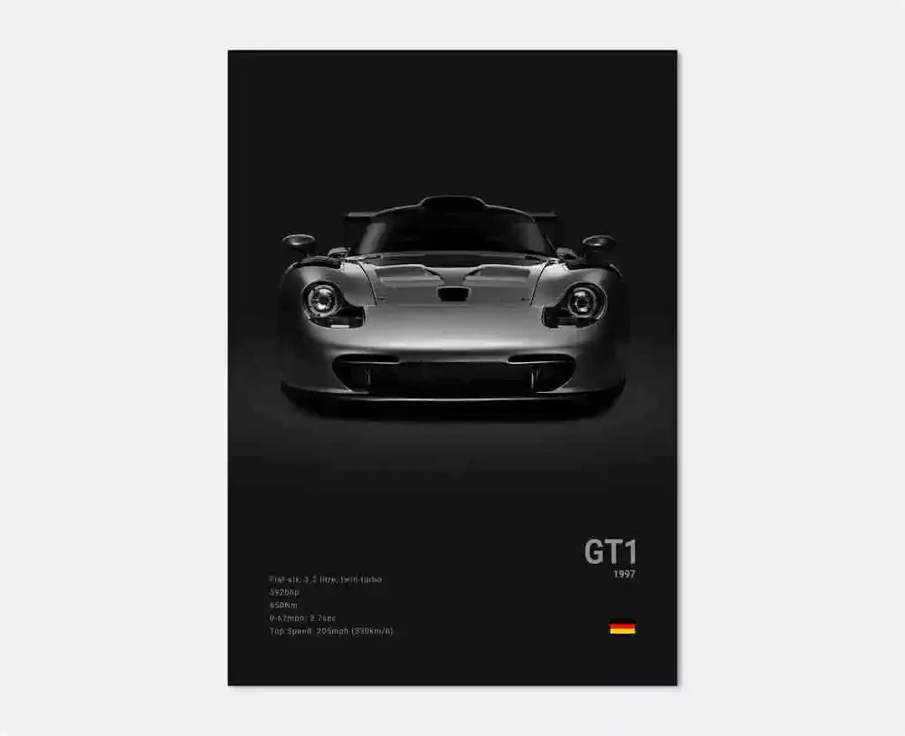 Porsche GT1 Cotton Canvas Poster