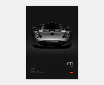 Porsche GT1 Cotton Canvas Poster