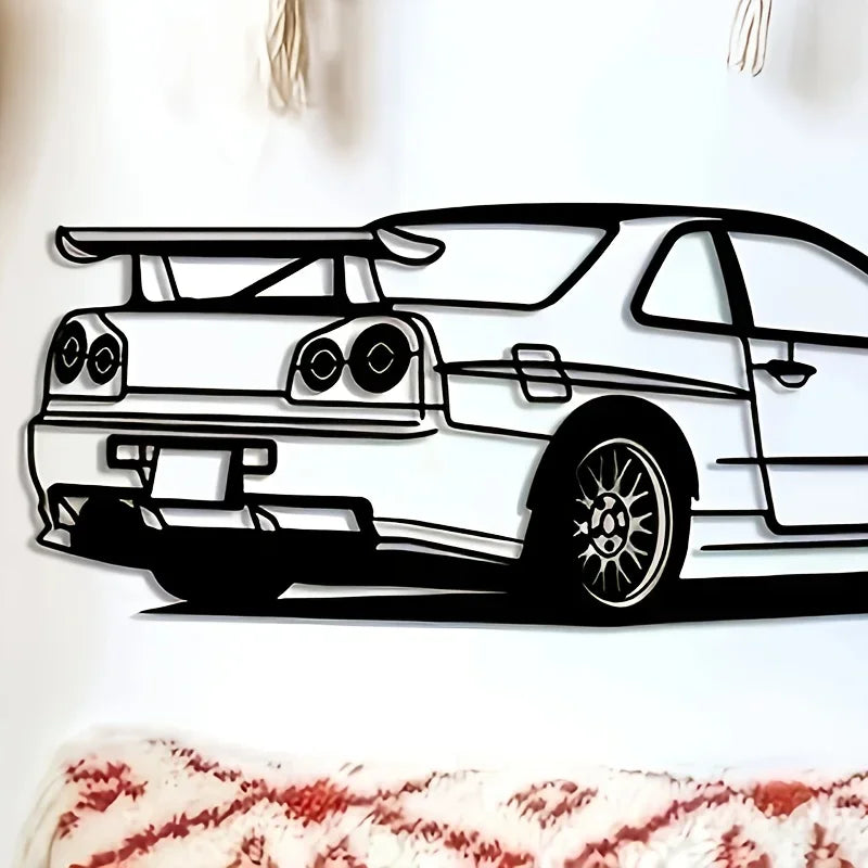 NISSAN GT-R R34 Metal Wall Art