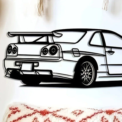 NISSAN GT-R R34 Metal Wall Art