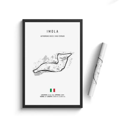Imola - Iconic Racetrack Cotton Canvas Poster | Motorsport Wall Art