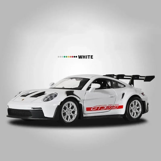 1:36 Scale Porsche 911 GT3 RS Diecast Model – White | Motorsport Decor