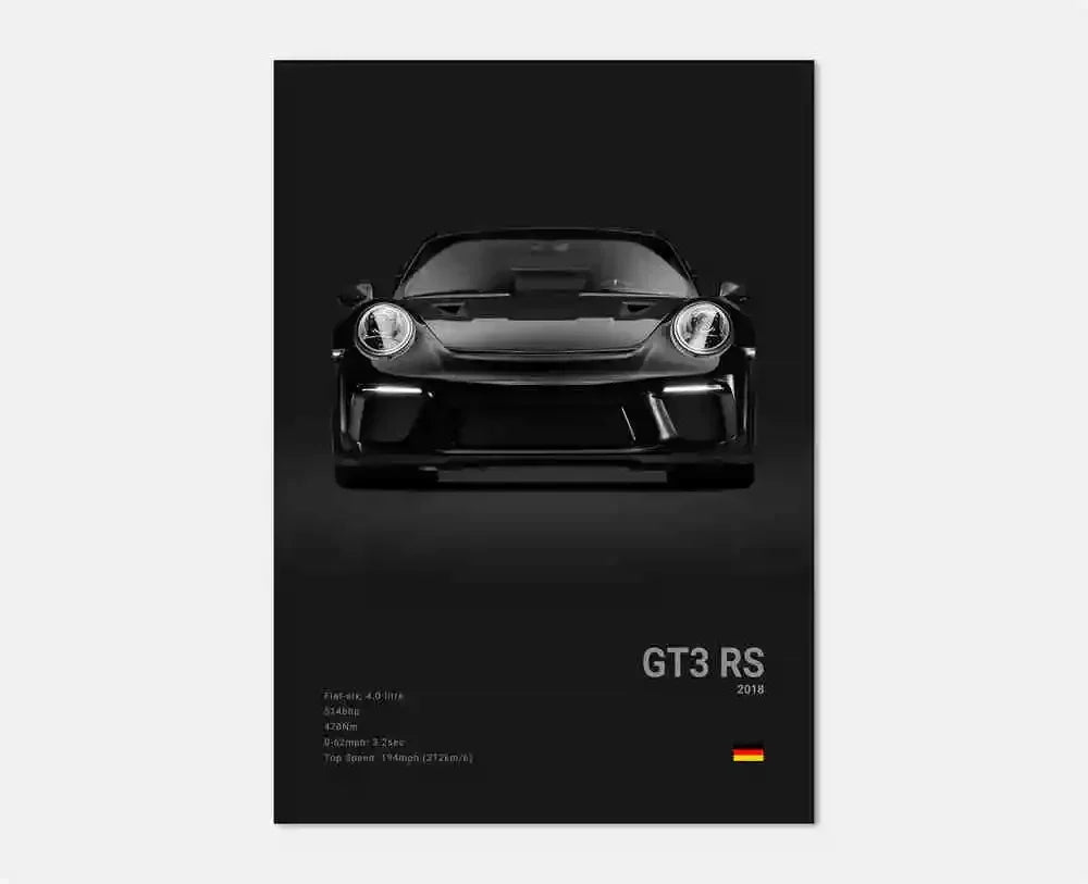 Porsche GT3 RS 991 Cotton Canvas Poster