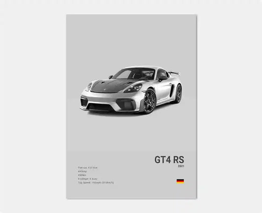 Porsche GT4 RS 992 Cotton Canvas Poster