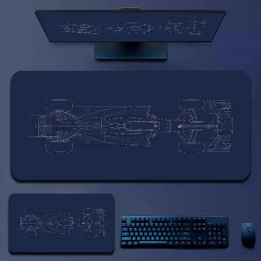 Formula 1 Technical Blueprint Premium Extended Desk Mat Mousepad