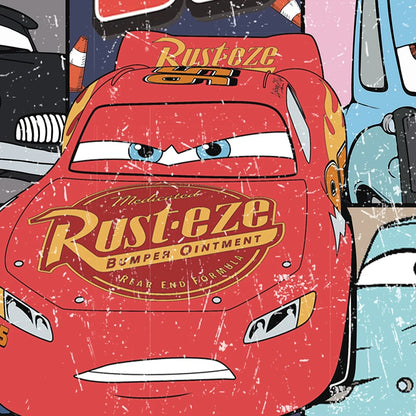 Disney Pixar Cars Collage Poster Print – Lightning McQueen 95, Mater, Sally & Radiator Springs Characters