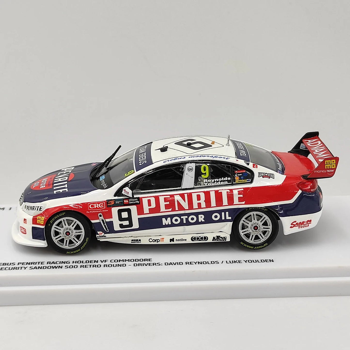 1:18 Erebus Penrite Racing #9 Holden VF Commodore - 2017 Sandown 500 Retro Round - David Reynolds / Luke Youlden