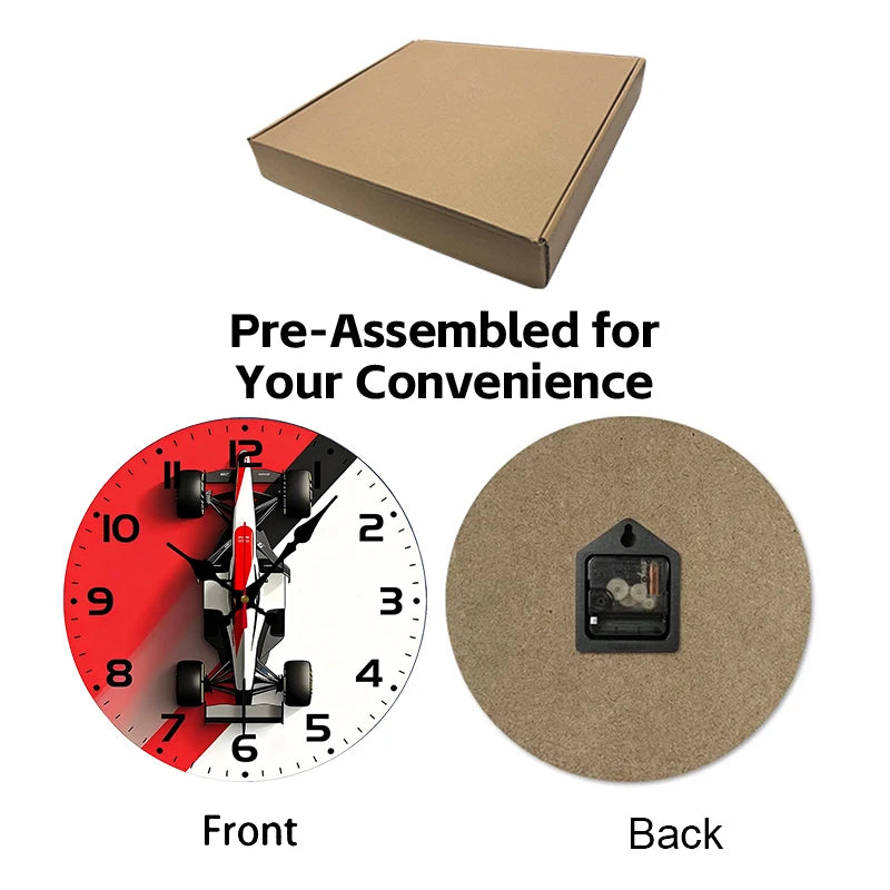 Formula 1 McLaren MP4/4 Inspired Wall Clock – Ayrton Senna Tribute | Motorsport Decor