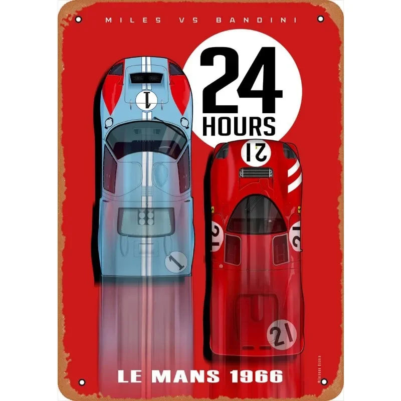 Vintage Lamborghini Huracán Spyder | Metal Tin Plate