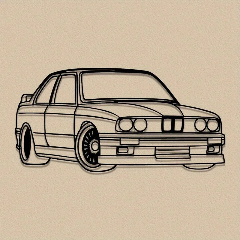 BMW M3 E30 Metal Wall Art
