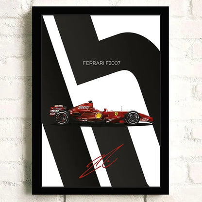 F1 Car McLaren MP4/5B Formula 1 Cotton Canvas Poster