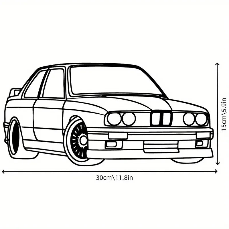 BMW M3 E30 Metal Wall Art