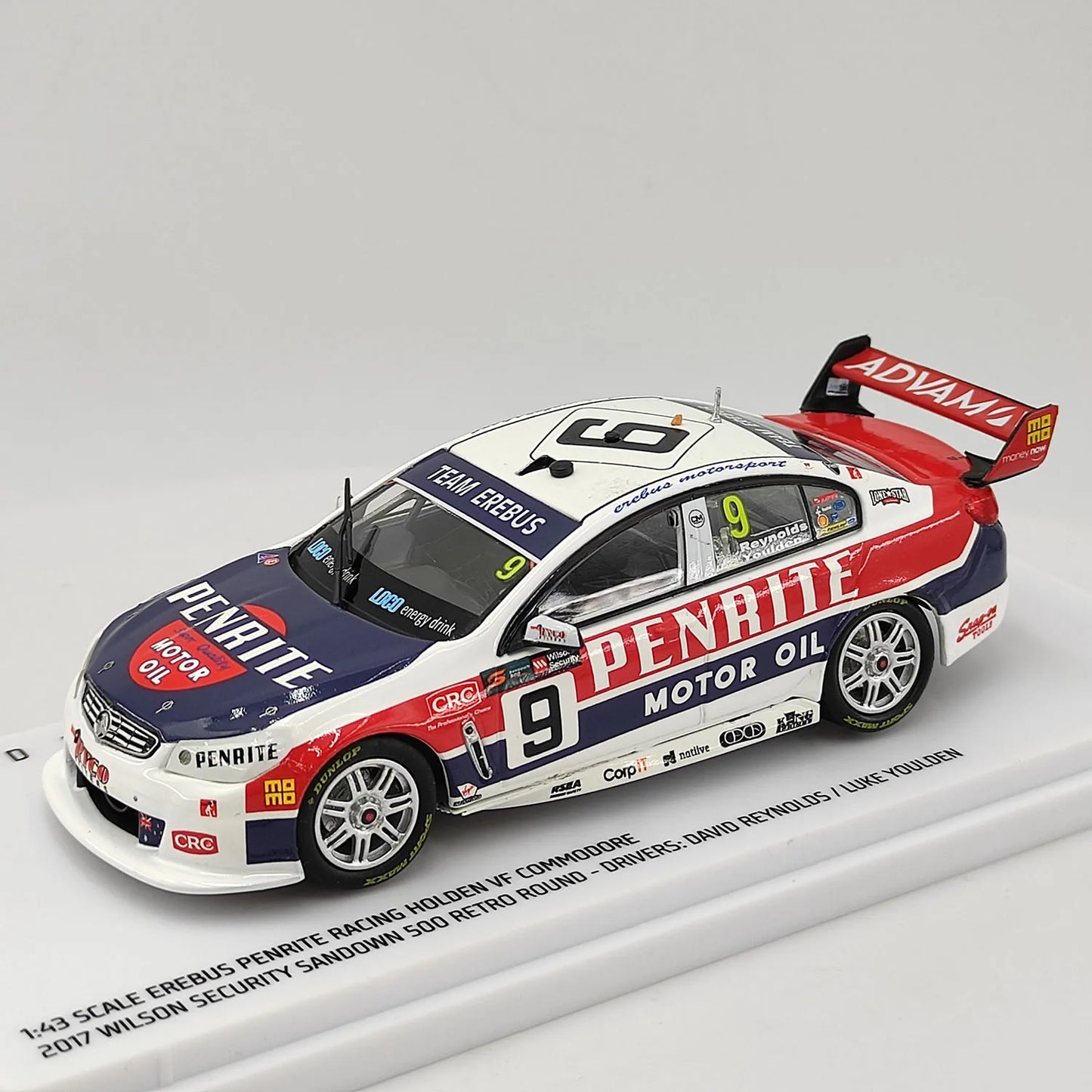 1:18 Erebus Penrite Racing #9 Holden VF Commodore - 2017 Sandown 500 Retro Round - David Reynolds / Luke Youlden