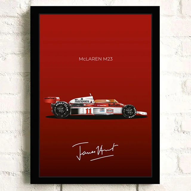 F1 Car McLaren MP4/5B Formula 1 Cotton Canvas Poster