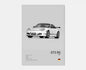 Porsche GT3 RS 996 Cotton Canvas Poster