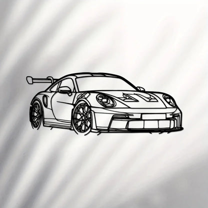 PORSCHE GT3 RS 992 Metal Wall Art